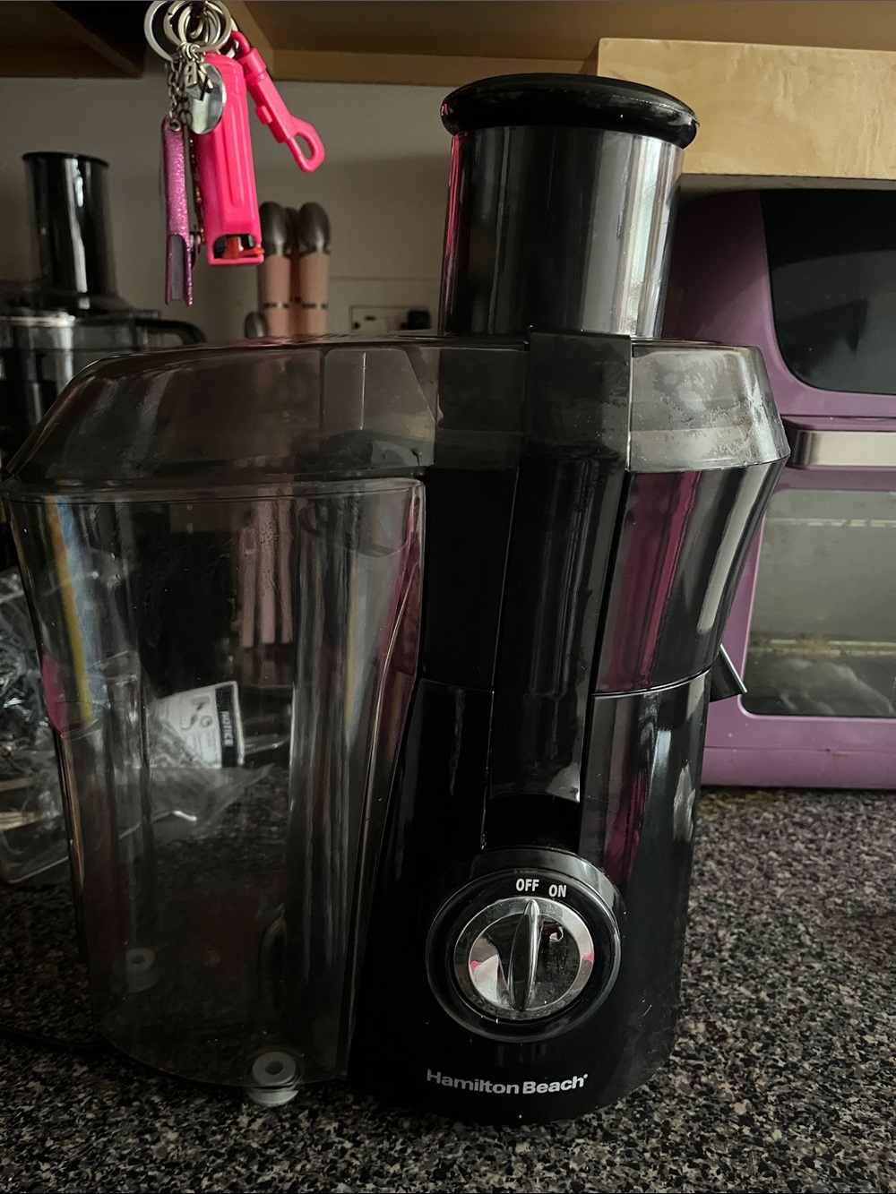 Hamilton Beach Black Centrifugal Juicer with Clear Pulp Container